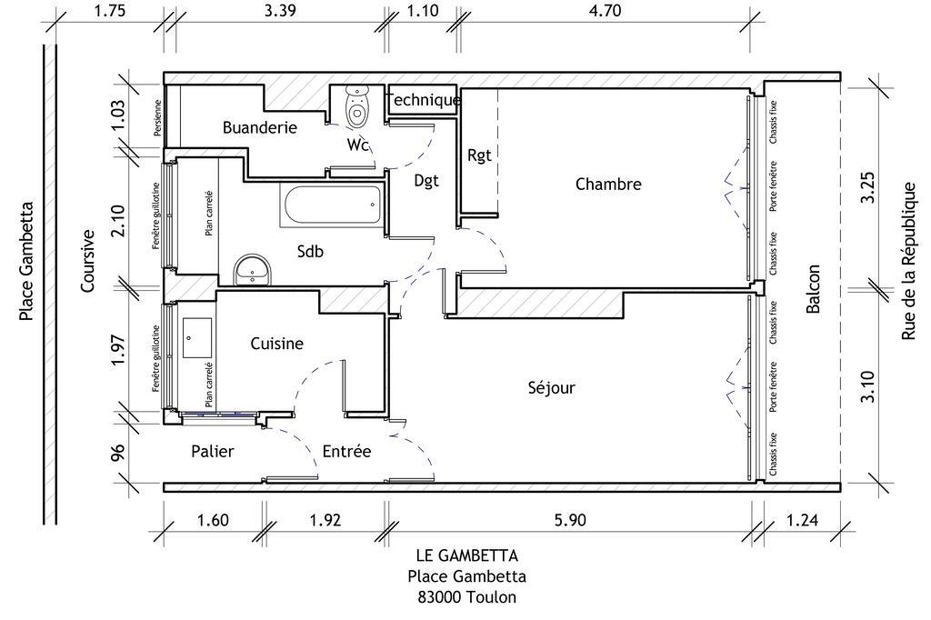 土伦Le Gambetta公寓 外观 照片